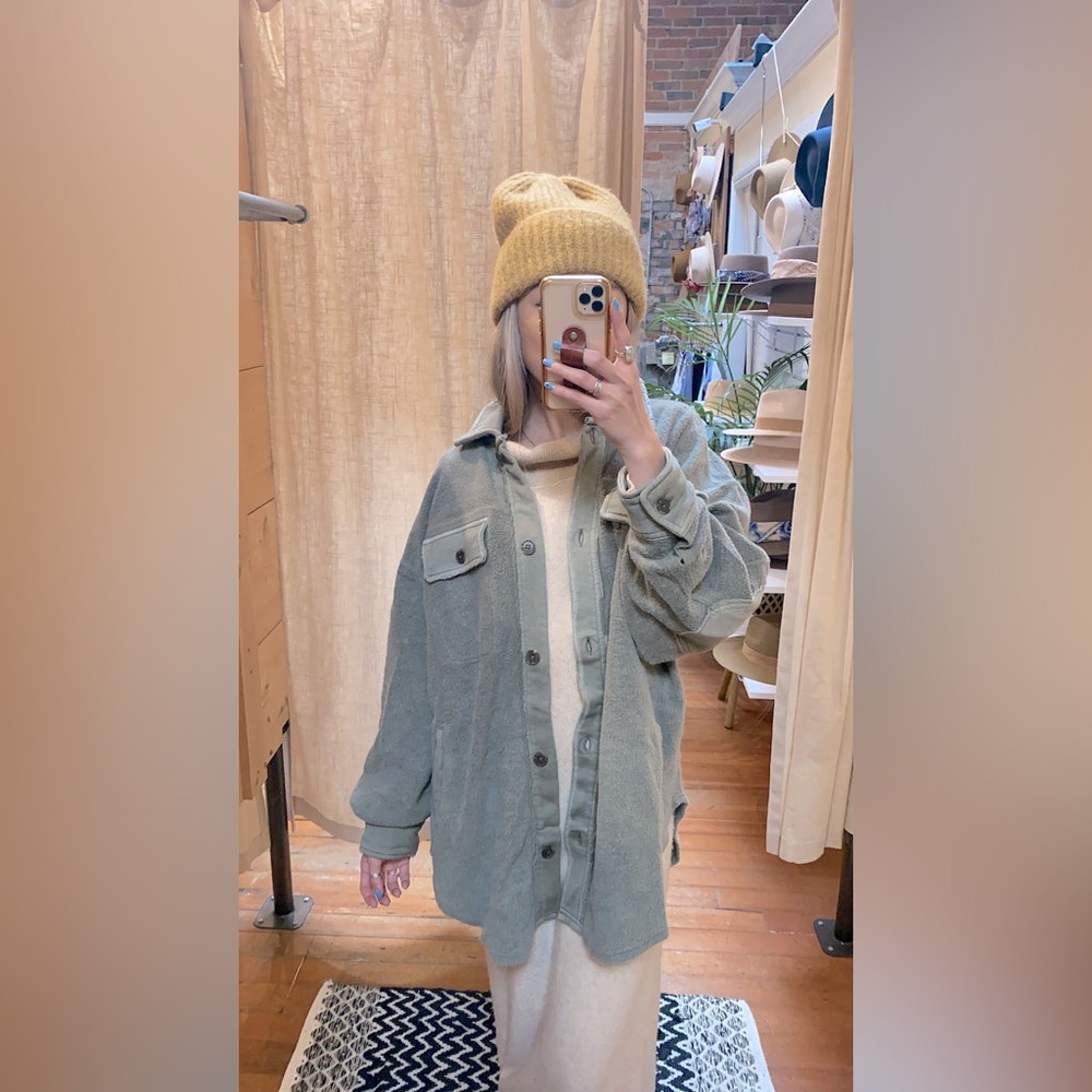 Free People Ruby Button Down Oversized Jacket Xs - image 1